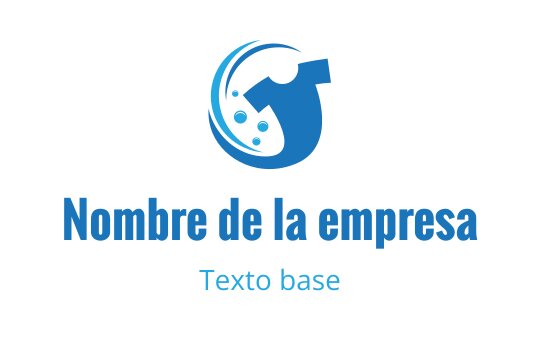 Diseño de logo moderno en azul con una gota de agua estilizada y una llave inglesa