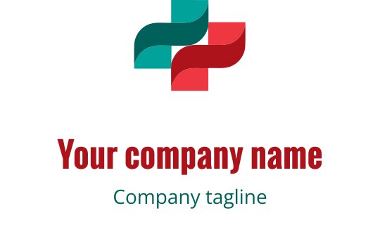 Diseño de logo audaz con formas geométricas en verde azulado y marrón