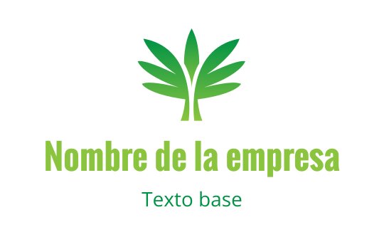 Diseño de logo moderno con hojas verdes y elementos de follaje en capas