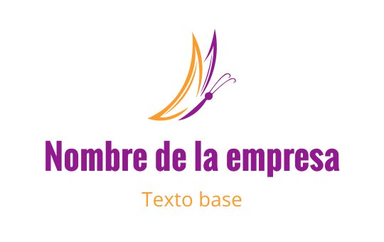 Diseño de logo de mariposa elegante con elementos vibrantes en naranja y púrpura