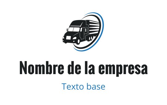 Diseño de logo moderno con una furgoneta estilizada y líneas de movimiento