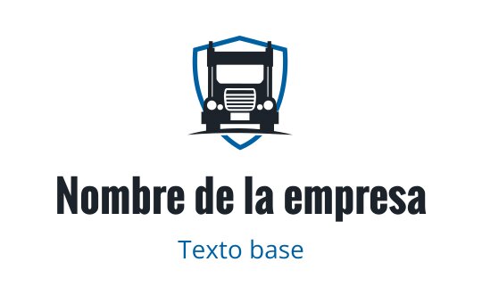 Diseño de logo de camión audaz con un escudo y acentos azules