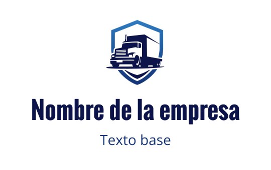 Diseño de logo de camión audaz dentro de un contorno de escudo azul