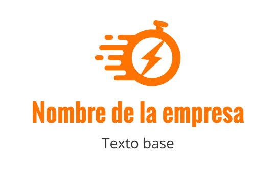 Diseño de logo de cronómetro naranja dinámico con un rayo