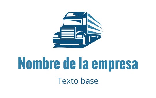 Diseño de logo de camión azul audaz con líneas aerodinámicas y estilo moderno