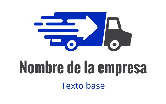 Diseño de logo de camión de entrega dinámico con líneas de movimiento y acentos azules