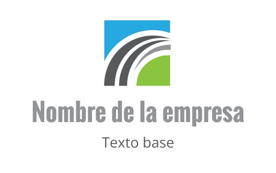 Diseño de logo moderno con un cuadrado azul y elementos de carretera curvados en negro y verde
