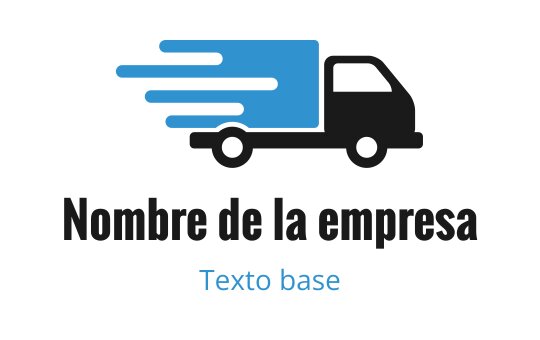 Diseño de logo de camión de entrega dinámico con líneas de movimiento en azul