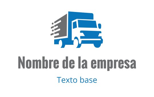 Diseño de logo de camión de entrega azul audaz con líneas de movimiento dinámico