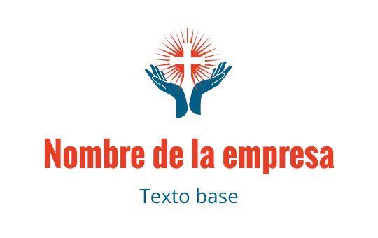 Diseño de logo con manos cuidadosas, cruz radiante y elementos de estallido solar