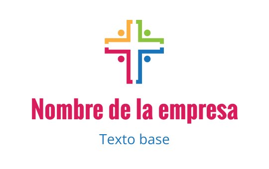 Diseño de logo colorido con acentos circulares en tonos vibrantes