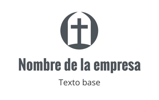 Diseño de logo moderno con una cruz dentro de una forma circular