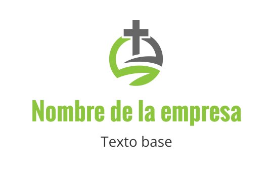 Diseño de logo moderno con elementos de cruz y olas verdes