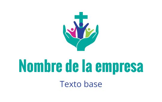Diseño de logo colorido con manos apoyando figuras diversas y una cruz