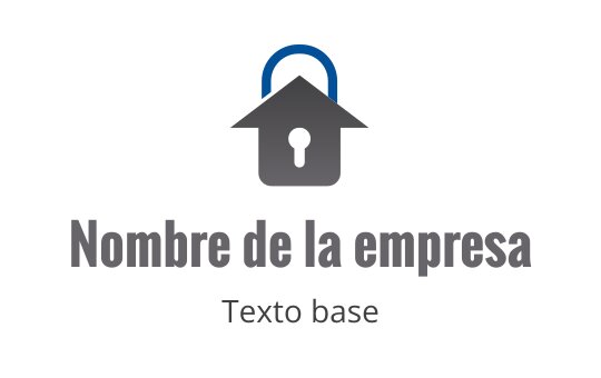 Diseño de logo moderno con una casa y un candado en gris y azul