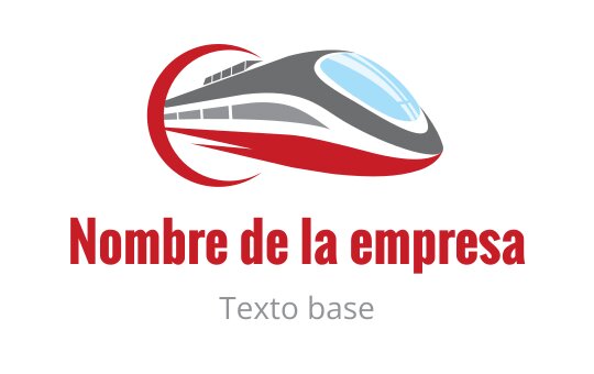 Diseño de logo de tren elegante con acentos rojos y una silueta moderna