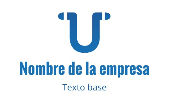 Diseño de logo moderno en azul con una letra U estilizada