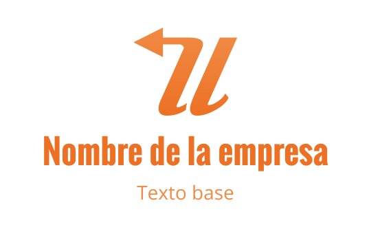 Diseño de logo naranja elegante con una letra 'U' curva y una flecha