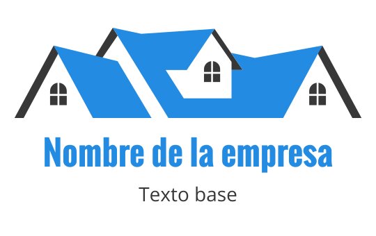 Diseño de logo de casa moderna azul con techos y ventanas estilizados