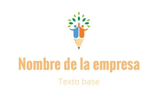 Diseño de logo creativo con un lápiz, manos coloridas y hojas