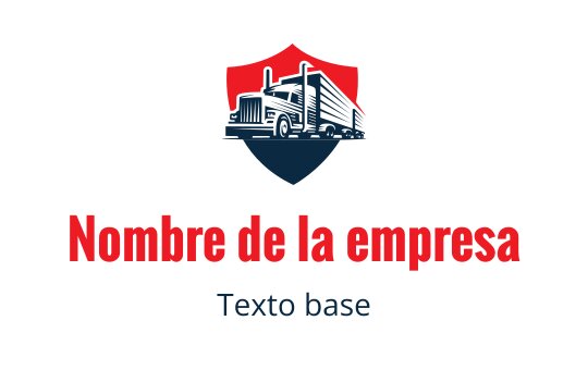 Diseño de logo de escudo audaz con silueta de camión en azul marino y rojo