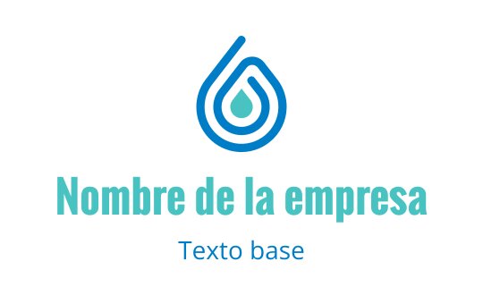 Diseño de logo moderno con gotas azules y elementos circulares superpuestos
