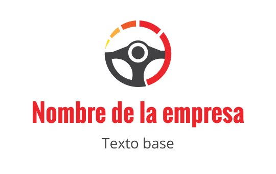 Diseño de logo de volante moderno con acentos rojos y amarillos