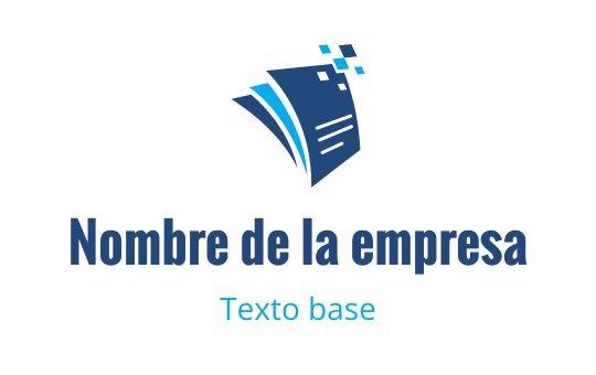 Diseño de logo moderno en azul con elementos de papel y digitales estilizados