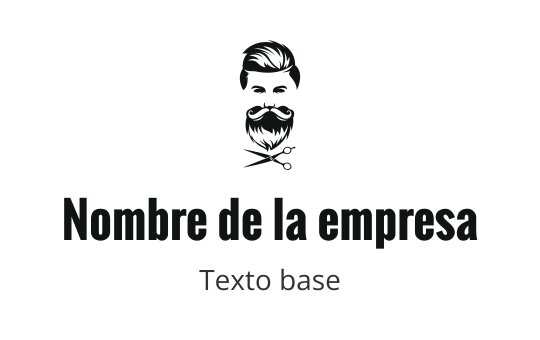 Diseño de logo estilizado con un hombre barbudo y tijeras