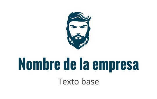 Diseño de logo audaz con un rostro estilizado de barba en color teal