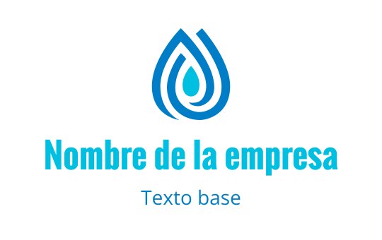Diseño de logo moderno de gota de agua azul con curvas superpuestas