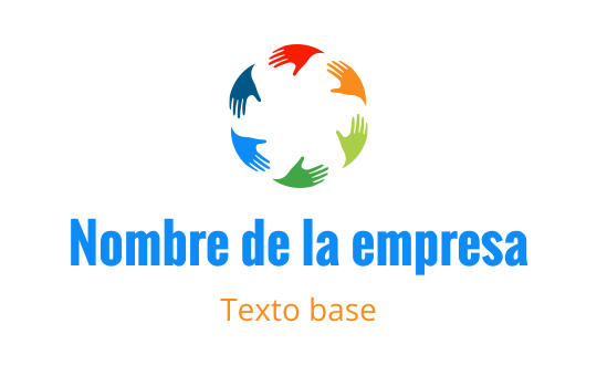 Diseño de logo colorido con manos en una disposición circular