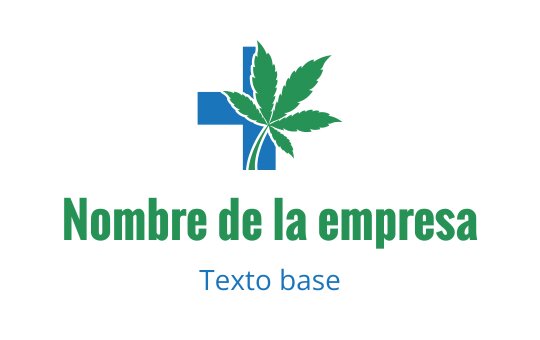 Diseño de logo moderno con una hoja verde y una cruz azul