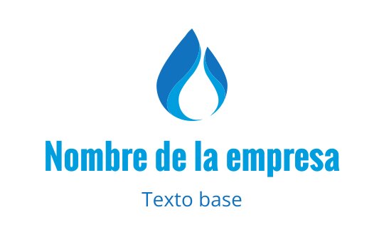 Diseño de logo moderno de gota de agua azul con curvas suaves