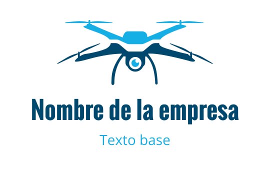 Diseño de logo de dron moderno en azul con líneas elegantes y apariencia dinámica