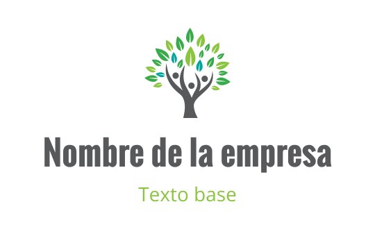 Diseño de logo moderno de árbol con hojas verdes vibrantes y figuras humanas